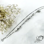 دستبند نقره دولاین گوی متحرک با عیار925 کد 21323