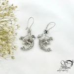 گوشواره نقره دست ساز طرح گل کد 21331