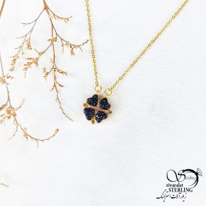 گردنبند دوطرفه استیل گل مگنتی کد 11806