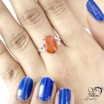 انگشتر عقیق قرمز نقره 925 عیار کد 20986 - Image 2