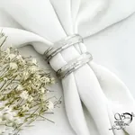 حلقه ست نقره ایتالیا طرح کلاسیک کد 20995