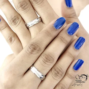حلقه ست آینه ای نقره بدون نگین کد 20998