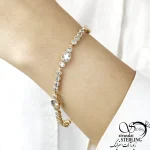دستبند زنانه نگین جواهری ژوپینگ کد 21086 - Image 2