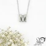 گردنبند استیل حرف M کد 21094