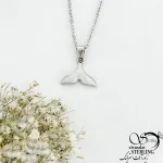 گردنبند استیل مدل دم وال کد 21097