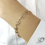 دستبند ژوپینگ مجلسی طرح طلا کد 21108 - Image 2