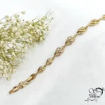 دستبند ژوپینگ مجلسی طرح طلا کد 21108