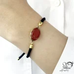 دستبند بند آسانسوری سنگ عقیق کد 21112 - Image 2