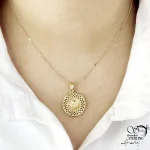گردنبند طرح طلا مدل مدوسا طلایی کد 21113 - Image 2