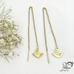 گوشواره بخیه ای طرح قو برند استیل کد 21116
