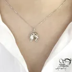 گردنبند نقره نعل و اسب با نقره ایتالیایی کد 21350 - تصویر 2