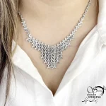 گردنبند تراش با نقره 925 عیار جواهری کد 21352 - Image 2