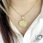گردنبند نقره ورساچه(مدوسا) با آبکاری طلا زرد کد 21353 - Image 2