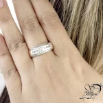 انگشتر نقره 925 عیار ساخت ایتالیا کد 21365 - Image 2