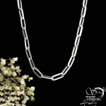 گردنبند (زنجیر) طرح کلاسیک نقره ساخت ایتالیا کد 21371