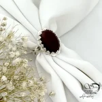 انگشتر عقیق نقره 925 ایتالیا کد 21388 - Image 2