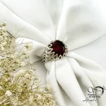 انگشتر نقره عقیق مردانه ساخت ایتالیا کد 21390