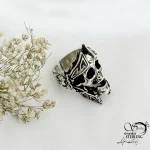 انگشتر مردانه نقره کله اسکلت 925عیار ایتالیا کد 21402 - Image 2