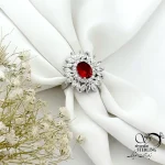 انگشتر جواهری طرح یاقوت با نقره 925 ساخت ایتالیا کد 21466