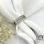 حلقه نقره 925 زنانه طرح کلاسیک نگین دار کد 21471