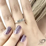 حلقه نقره 925 ایتالیایی زنانه طرح مدرن کد 21473 - Image 2