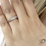حلقه نقره نگین اتمی زنانه 925عیار کد 21474 - Image 2