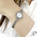 ساعت سیاه قلم زنانه نقره ساخت ایتالیا کد 21485 - Image 2
