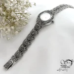 ساعت زنانه نگین دار سیاه قلم عیار 925 کد 21486