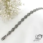 دستبند طرح کلاسیک زنانه سیاه قلم ساخت ایتالیا کد 21488