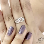 انگشتر زنانه 925 عیار طرح بینهایت کد 21528 - Image 2