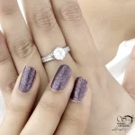 انگشتر تک نگین جواهری زنانه با عیار 925 کد 21533 - Image 2