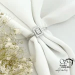 انگشتر مربعی با نگین اتمی ساخت ایتالیا کد 21534