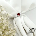 انگشتر زنانه عقیق قرمز نقره 925 عیار کد 21543