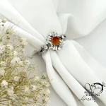 انگشتر جواهری زنانه با سنگ عقیق 925 عیار کد 21545