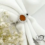 انگشتر نقره عقیق زنانه عیار 925 کد 21547