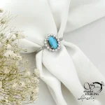 انگشتر فیروزه زنانه رکاب ساخت ایتالیا کد 21557