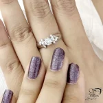 انگشتر زنانه 925 عیار ایتالیا طرح کلاسیک کد 21561 - Image 2