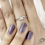 انگشتر زنانه با نقره ایتالیا تک نگین کد 21563 - Image 2