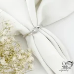 انگشتر زنانه با نقره ایتالیا تک نگین کد 21563