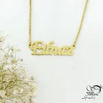 گردنبند نقره 925 عیار پلاک اسم ایلناز با آبکاری طلای زرد کد 21570