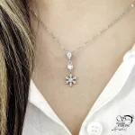 گردنبند آویز ستاره نگین دار نقره ایتالیایی کد 21575 - Image 2