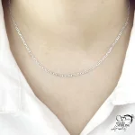 زنجیر زنانه نقره مدل تی 925 عیار ایتالیا کد 21588