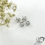 گوشواره نقره نگین دار میخی با نقره ساخت ایتالیا کد 21603