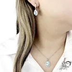نیمست نقره فیروزه نگین دار ساخت ایتالیا کد 21612