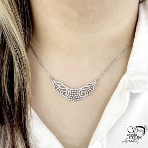 گردنبند زنانه نقره 925 جواهری کد 21623