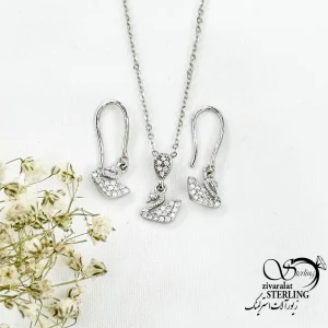 نیمست آویز مرغابی نگین دار نقره 925 ساخت ایتالیا کد 21643