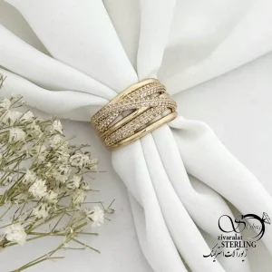 انگشتر طرح مدرن ژوپینگ با نگین اتمی کد 21652