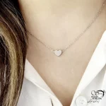 گردنبند قلب آینه ای مارک استیل کد 21675 - Image 2