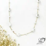 گردنبند مرواریدی استیل طرح طلا کد 21679