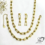 سرویس زنانه استیل مدل تیفانی طلایی کد 21688